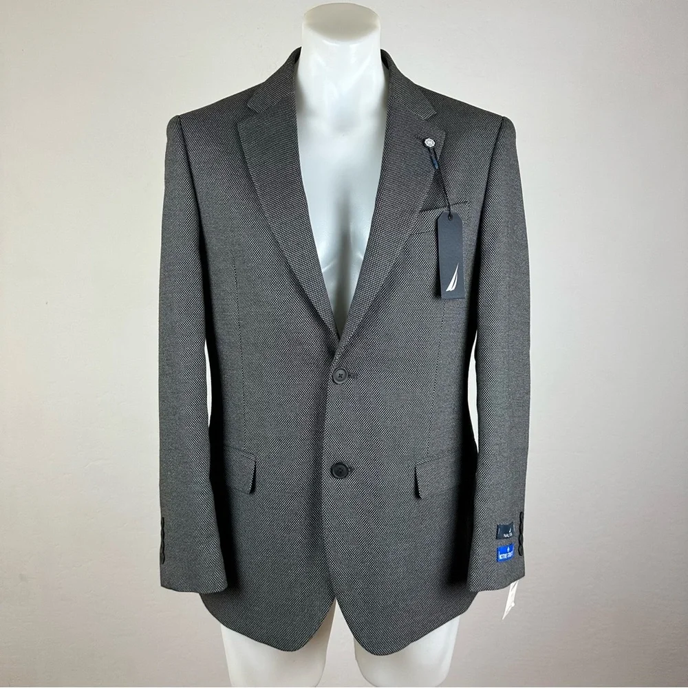 NWT Nautica Active Stretch Charcoal Blazer